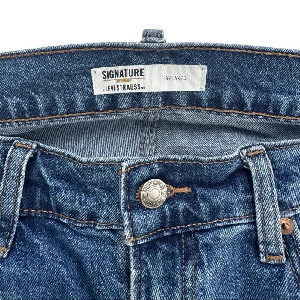 Levi Strauss Signature Men's Relaxed Fit Blue Jeans Size W34 L30
